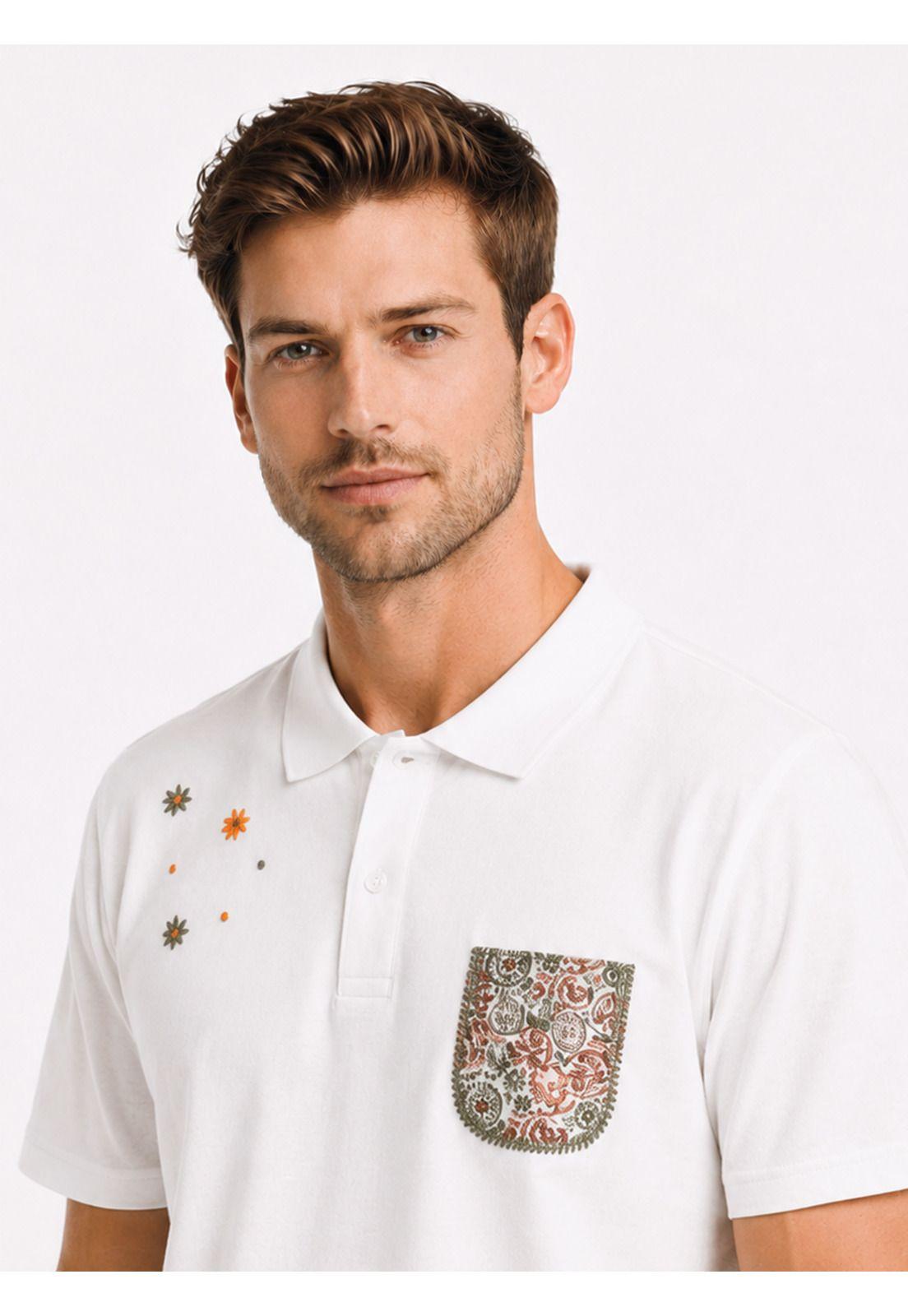 Polera Pique Regular Fit Blanco Arrow PO34036BL-2