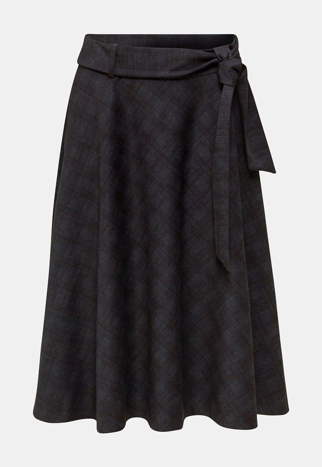 Falda Midi Con Cuadros  Esprit-3