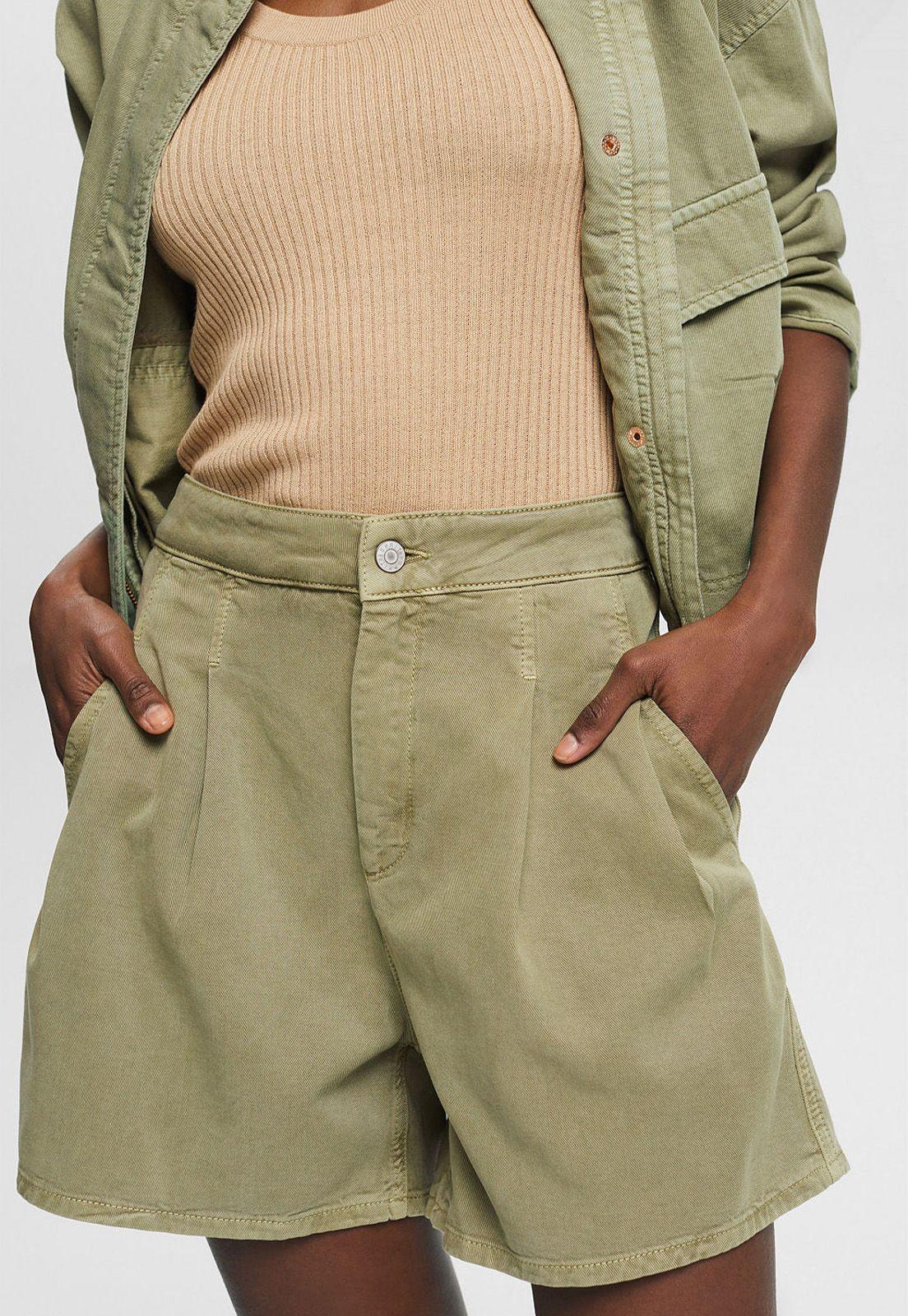 Short Con Pliegues En La Cintura Esprit-1