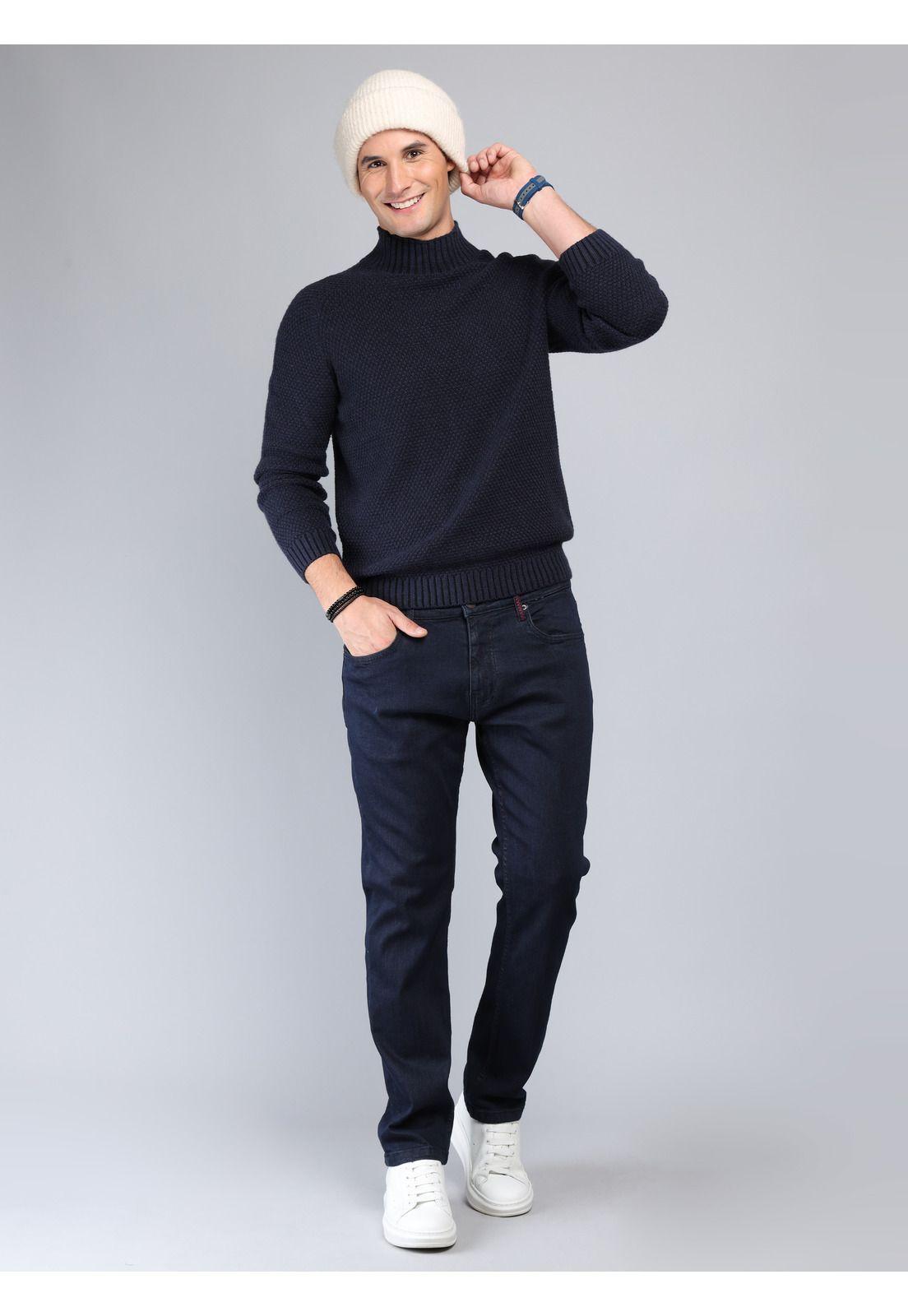 Jeans Spandex Regular Fit Azul Soviet SCIB102AZ-3