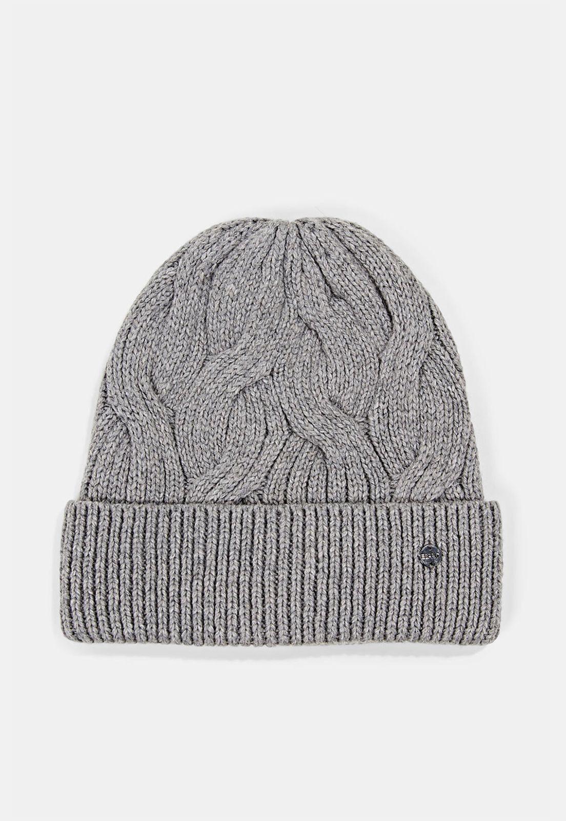 Gorro De Lana Con Punto Trenzado Esprit-0