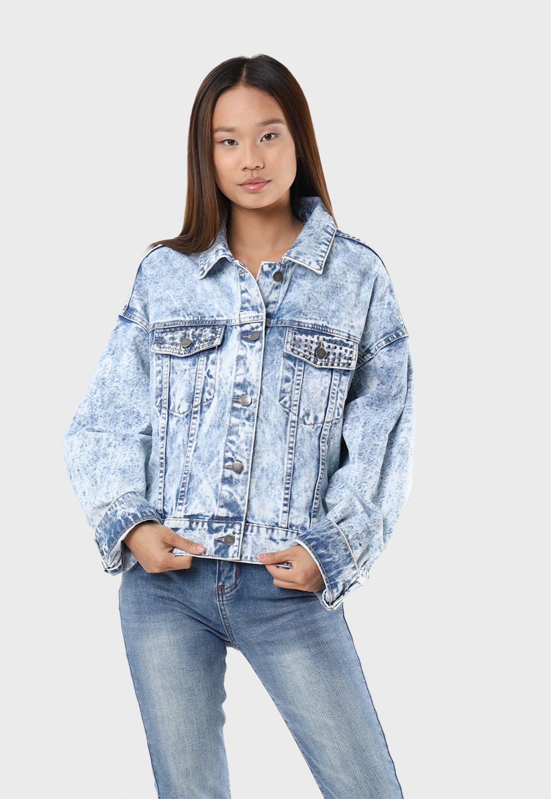 Chaqueta Denim Manga Murcielago Soviet-0