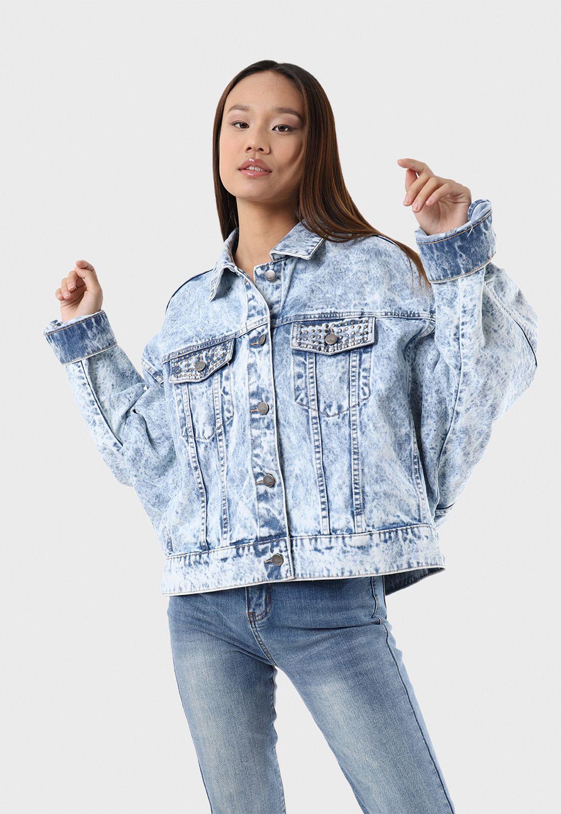 Chaqueta Denim Manga Murcielago Soviet-1