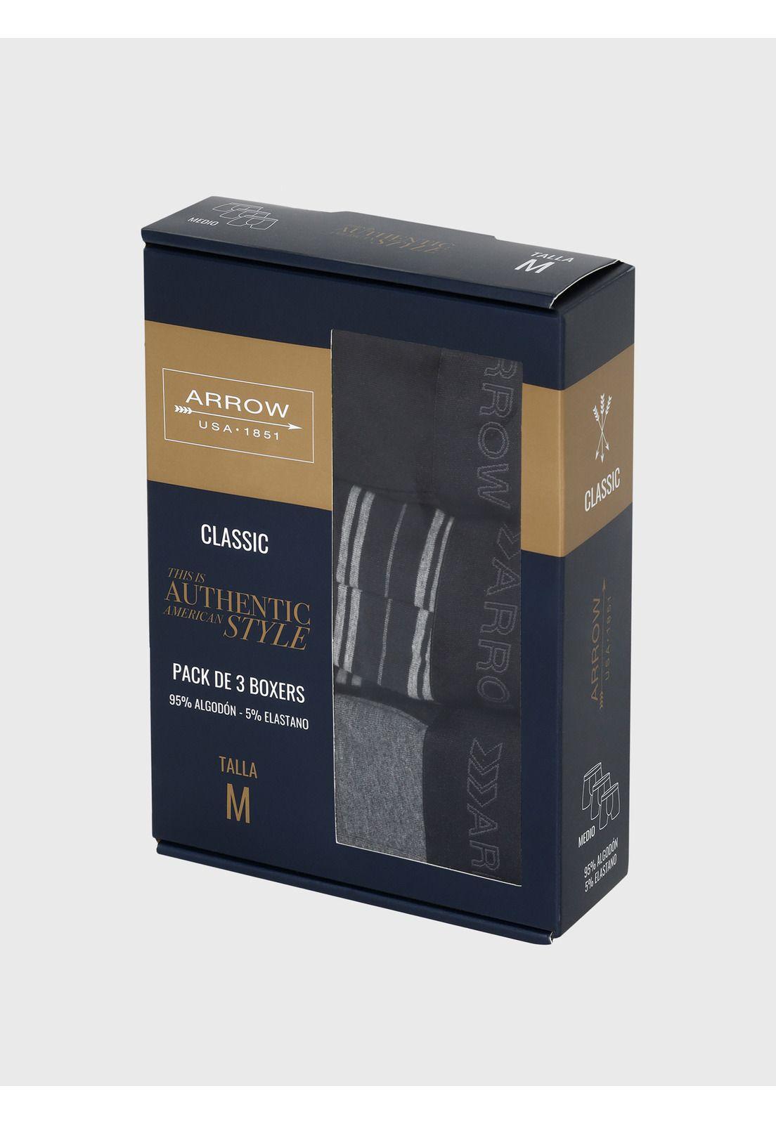 Boxer 3 Unidades Regular Fit Multicolor Arrow BOD3035SU-4