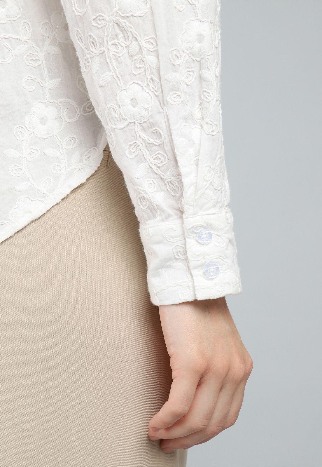 Blusa Camisera Bordada Mujer Esprit 119F009-4