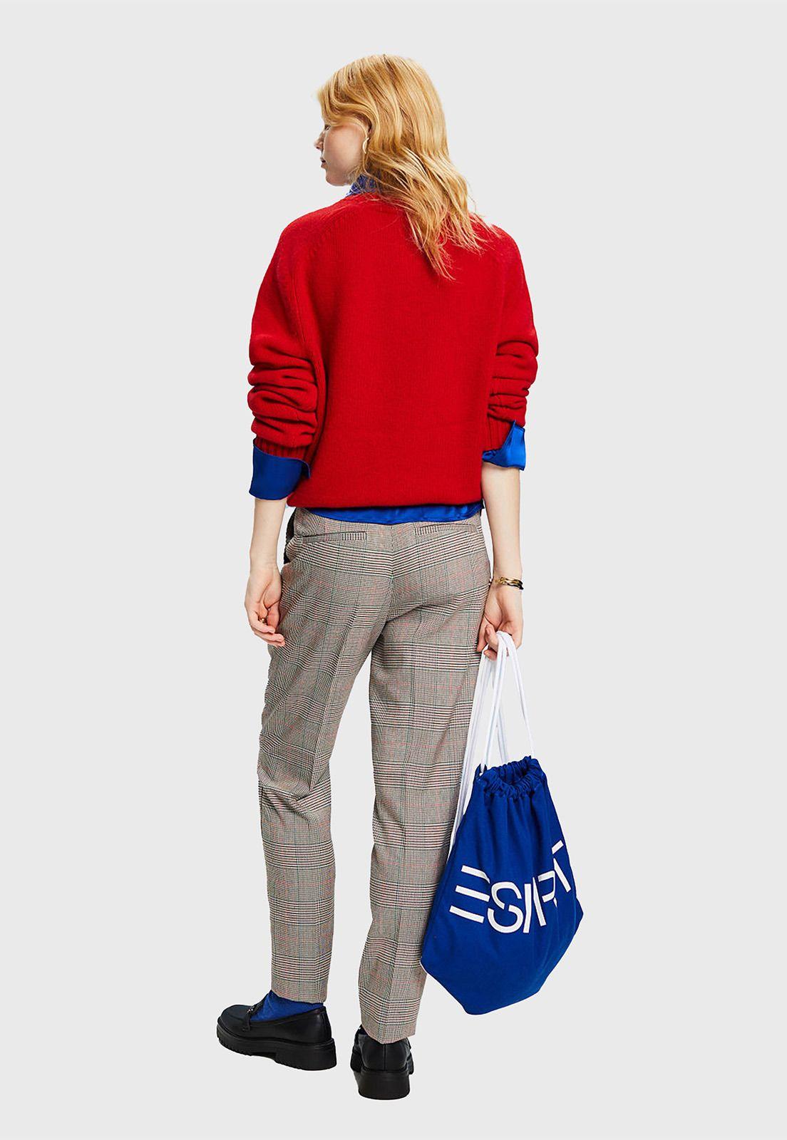 Pantalones Tapered A Cuadros Mujer Esprit-1