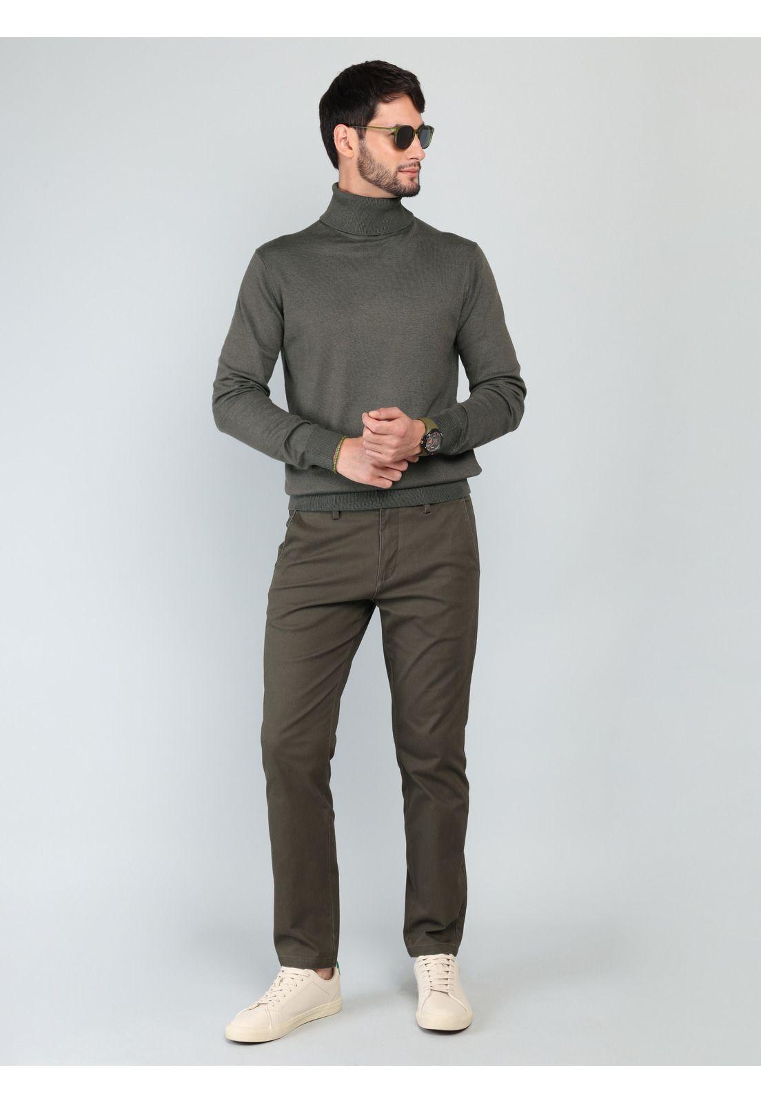 Sweater Cuello Alto Regular Fit Verde Arrow SW33092VE-3