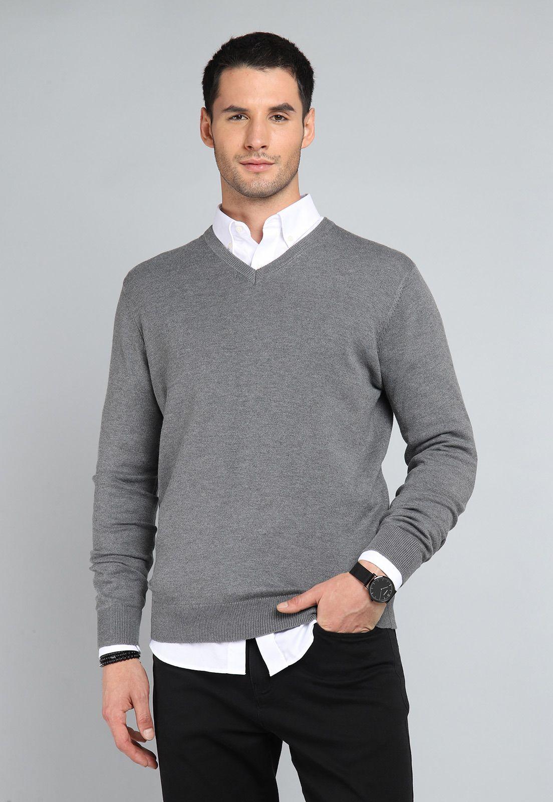 Sweater Cuello V Guy Laroche GLBII40GR-0