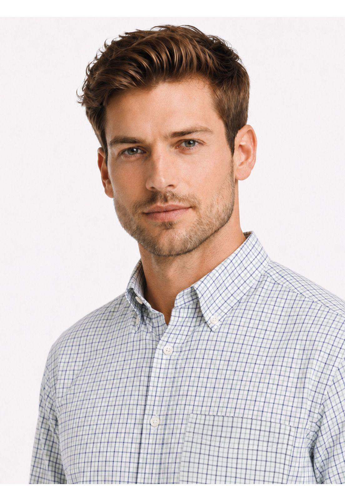 Camisa A Cuadros Regular Fit Verde Arrow CM34011VE-2