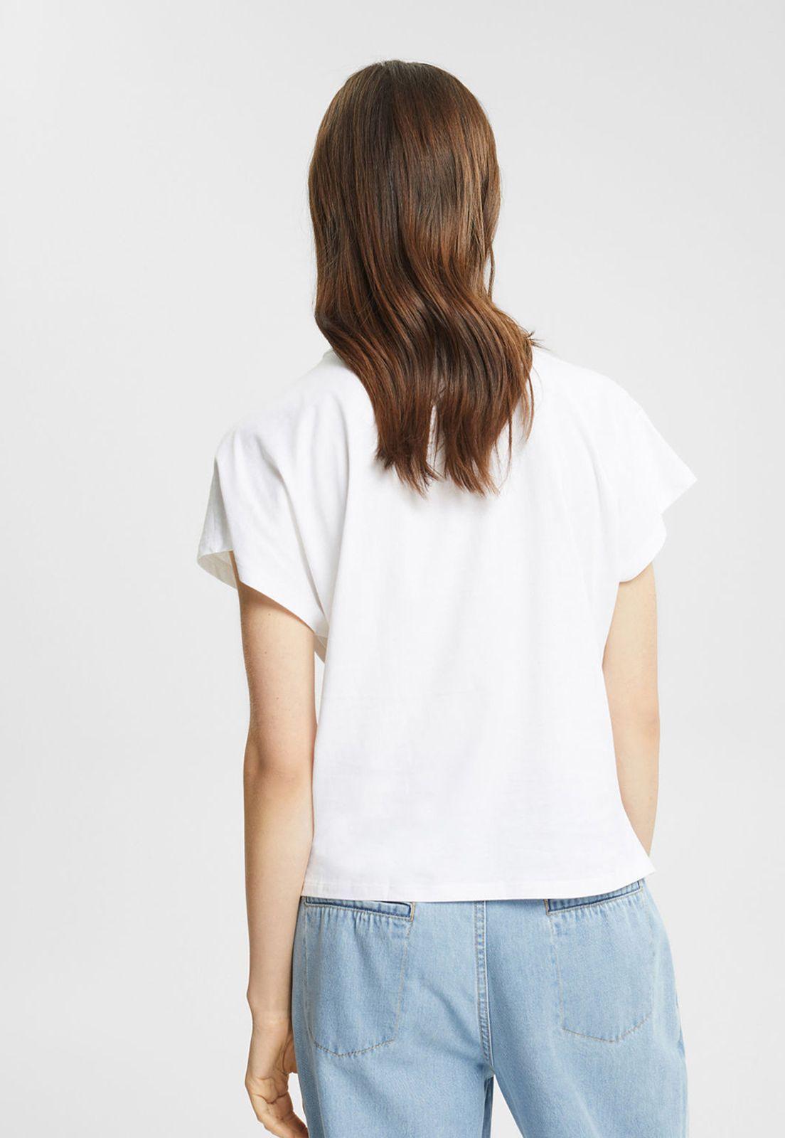 Polera Manga Corta Con Estampado Metalizado Esprit-1