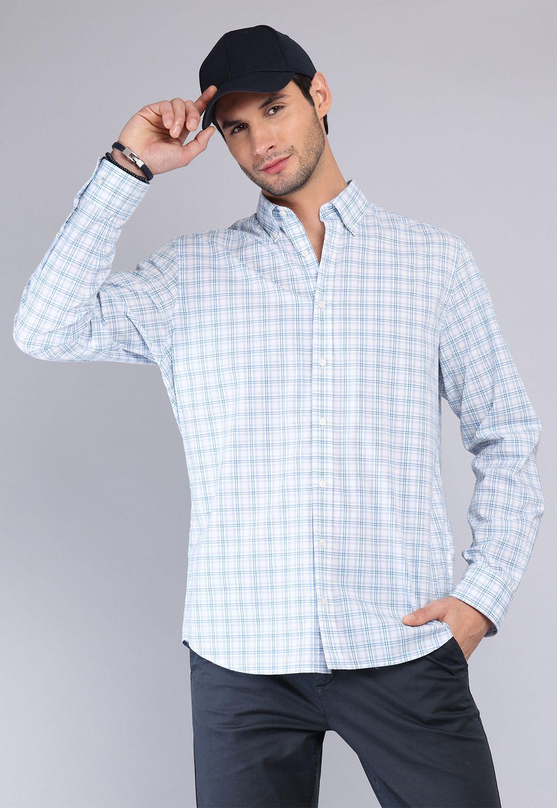 Camisa Diseño Cuadros Arrow CM32008AZ-0