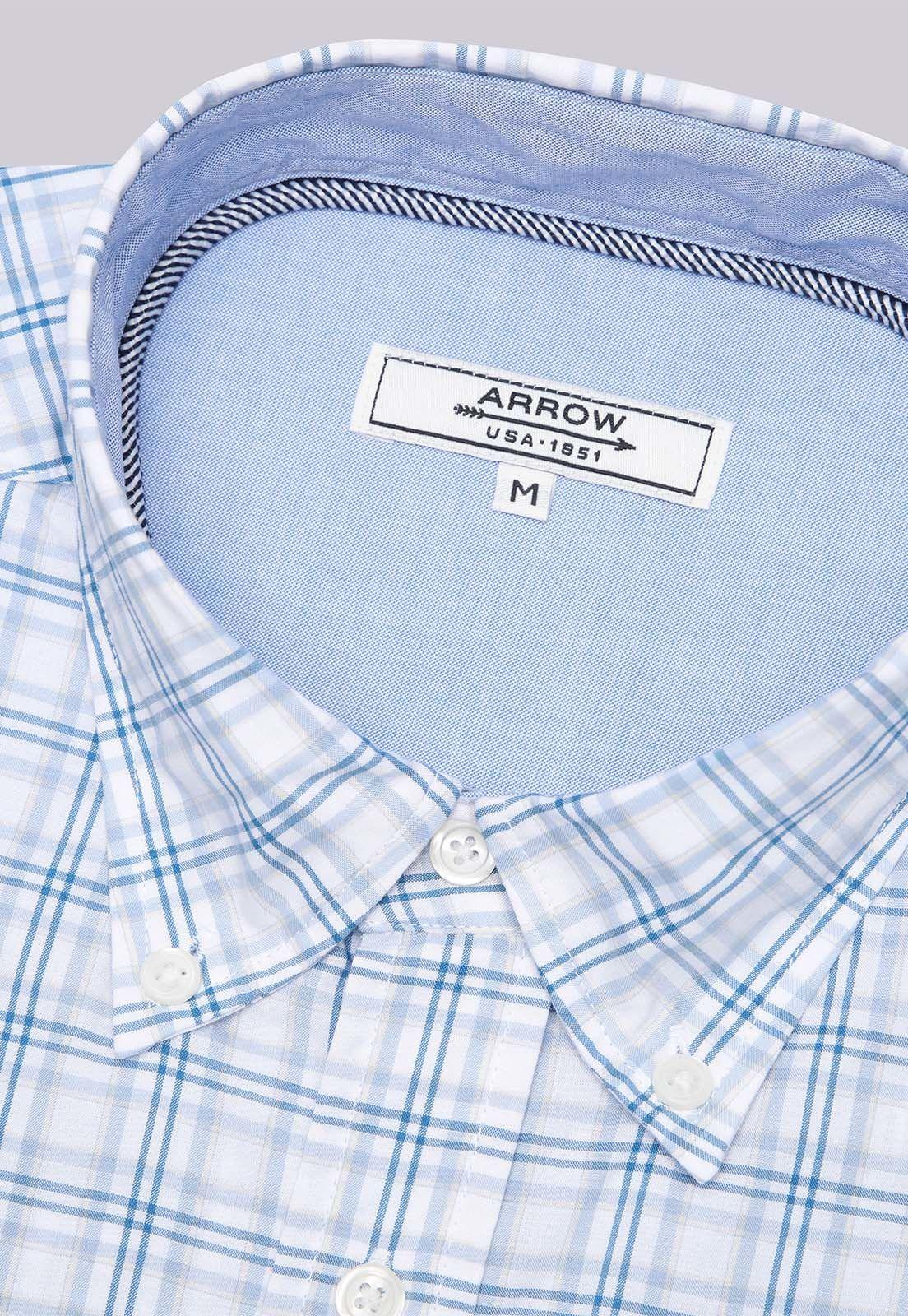 Camisa Diseño Cuadros Arrow CM32008AZ-4
