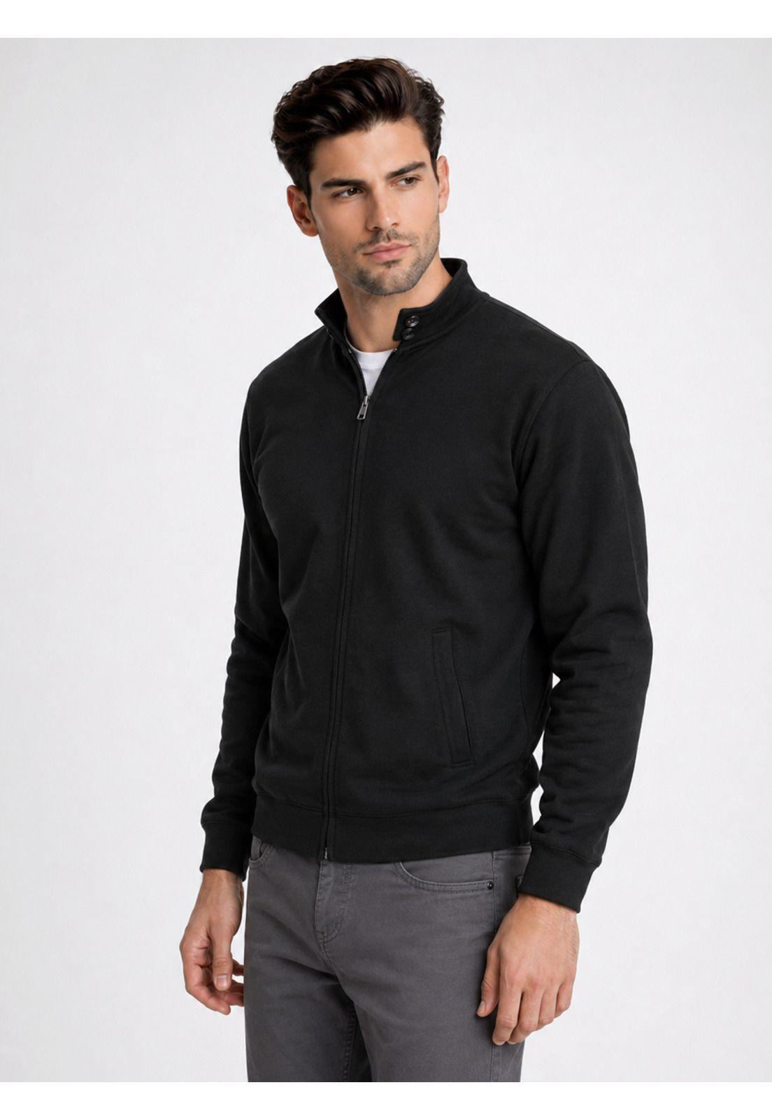 Polerón Cuello Alto Regular Fit Negro Piero Butti PBDVJ40NE-0