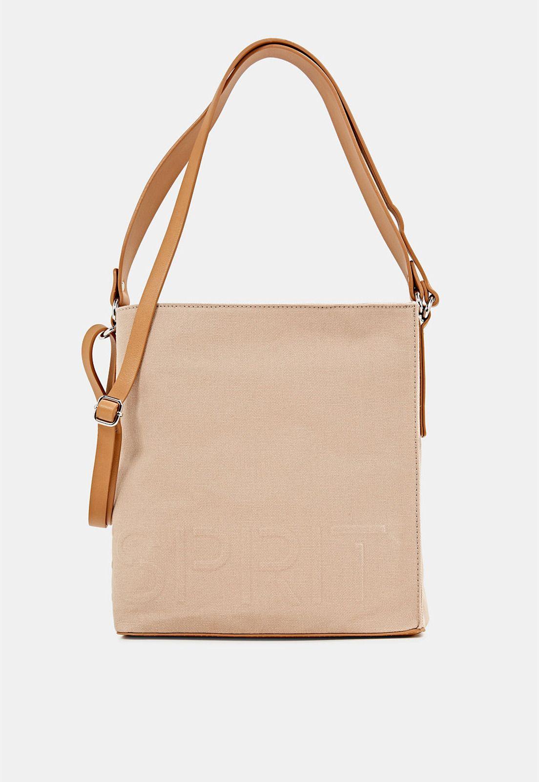 Bolso lona logo Esprit cuño-3