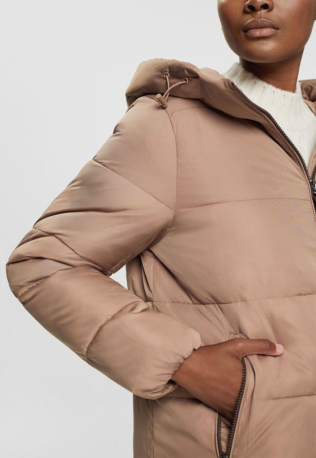 Parka Acolchada Con Capucha Ajustable Mujer Esprit Azul marino-2