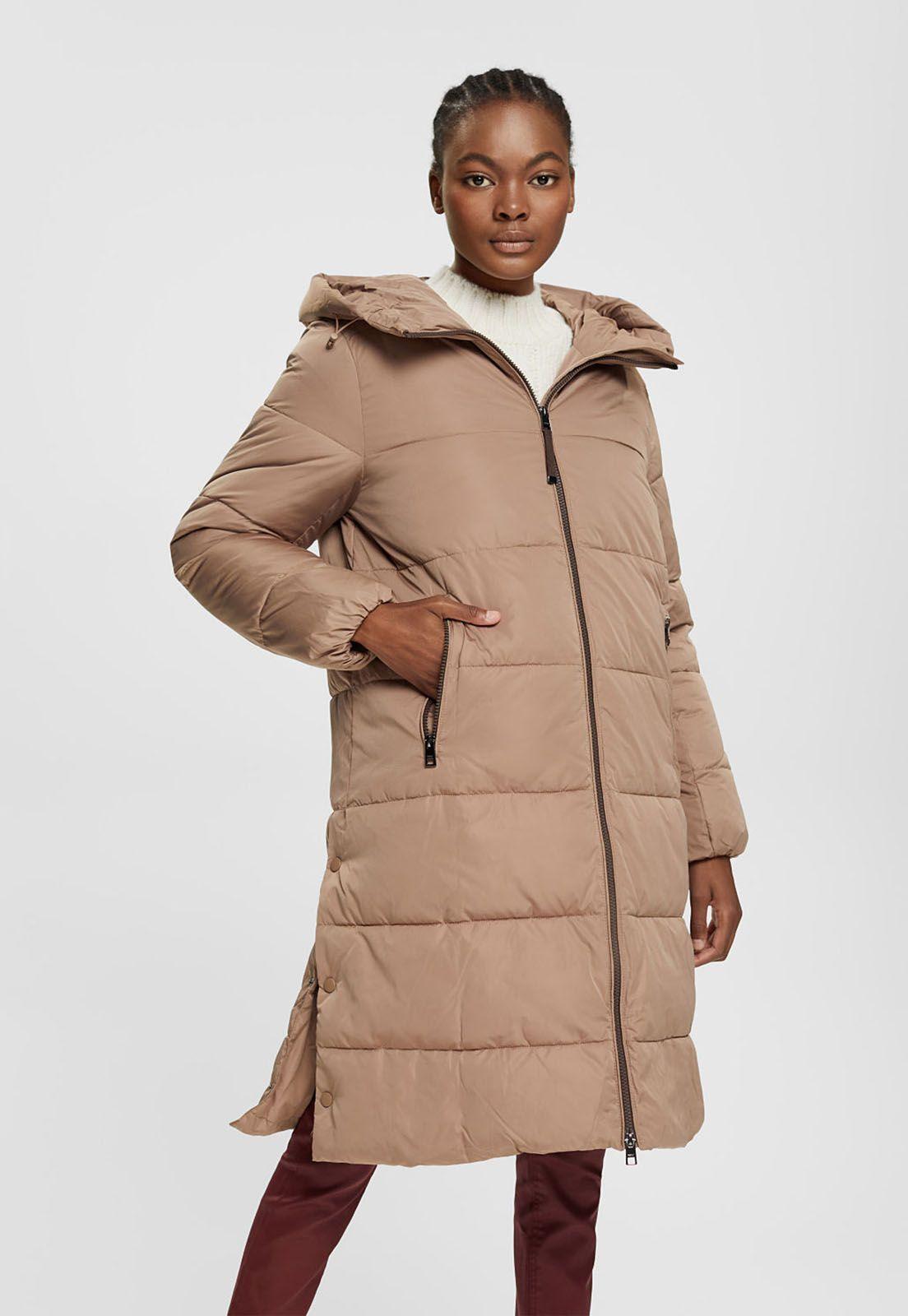 Parka Acolchada Con Capucha Ajustable Mujer Esprit Azul marino-0