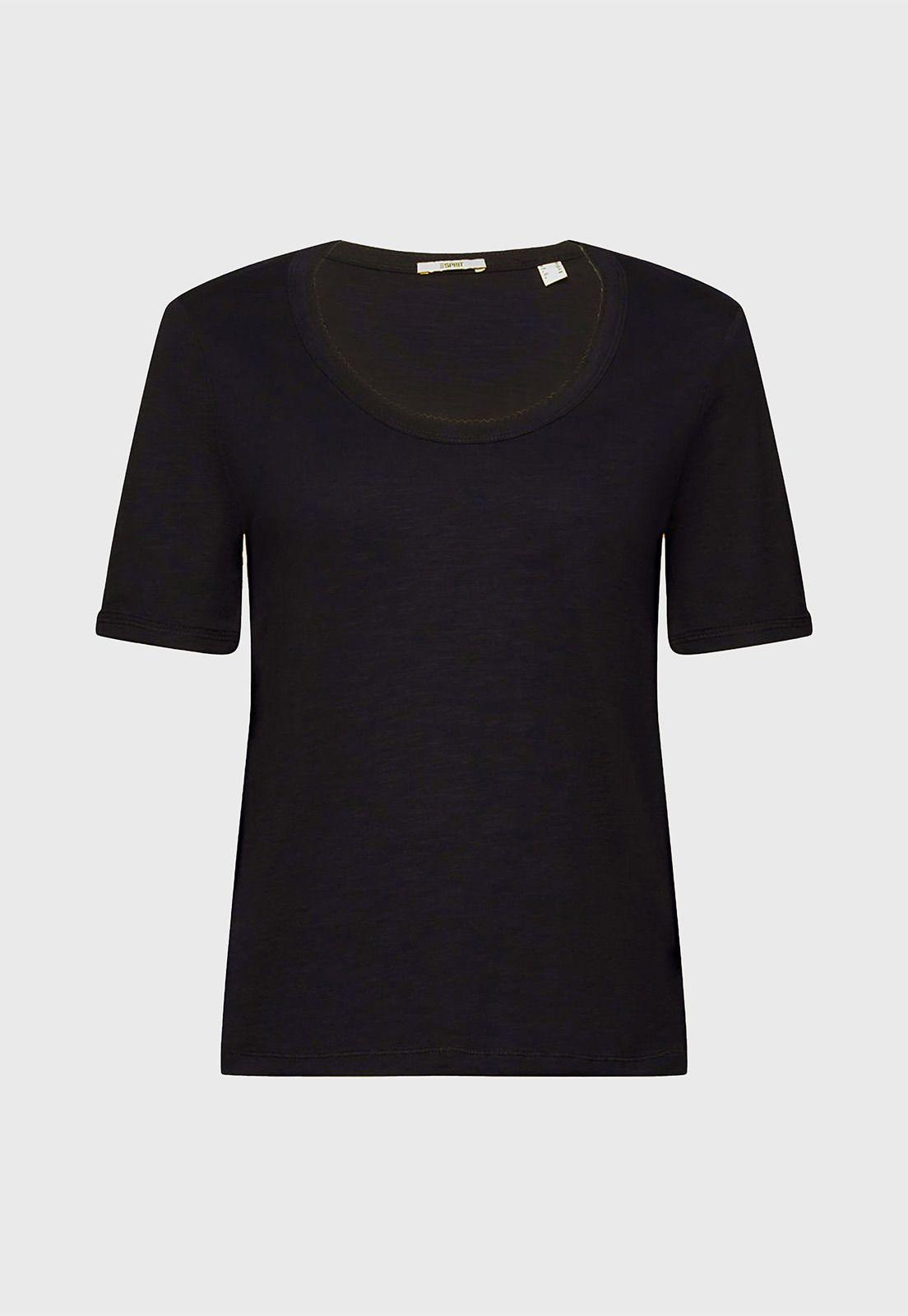 Polera de Algodón con Escote en U Mujer Esprit 033EE1K326-3