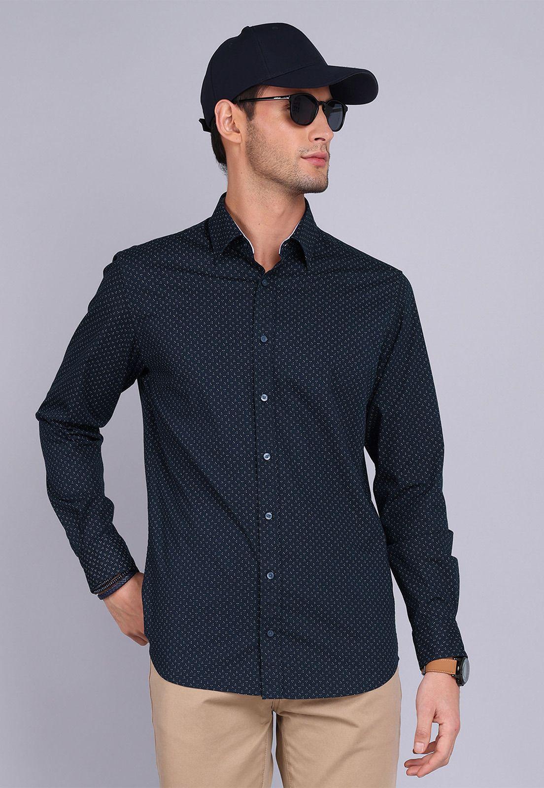 Camisa Print Spandex Manga Larga Arrow-0