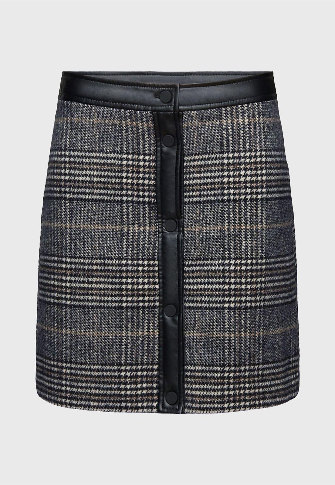 Minifalda De Hilo Rizado A Cuadros Mujer Esprit 113EE1D316-4