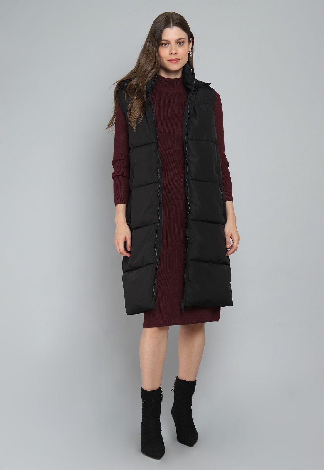 Parka Larga sin mangas con capucha Mujer Esprit G030907-2