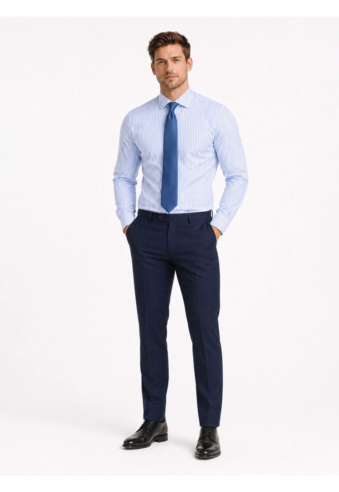 Camisa Formal Rayas Non Iron Tailored Fit Celeste Arrow ARM0495BL-2