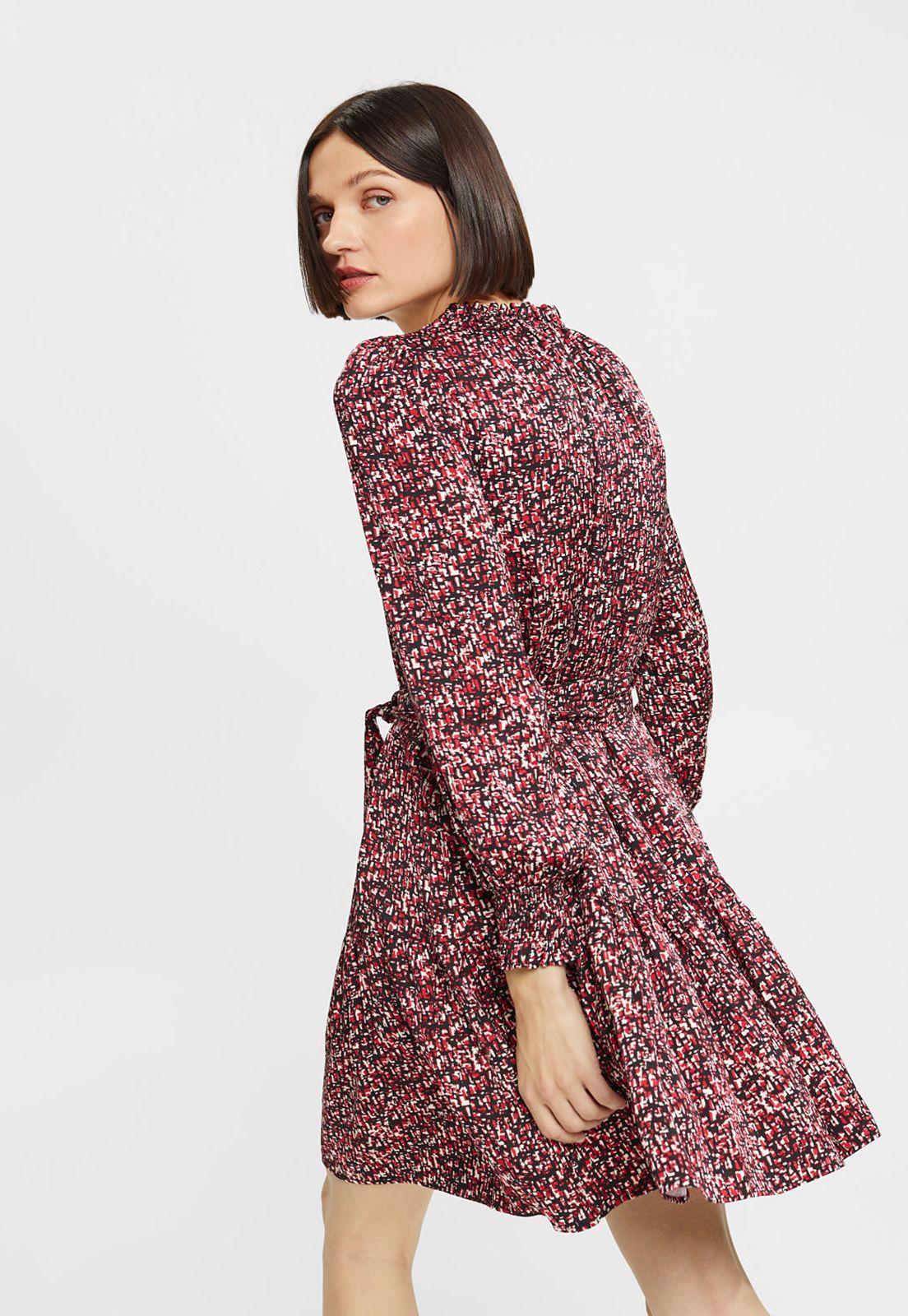 Vestido Estampado Con Mangas Largas Mujer Esprit-1