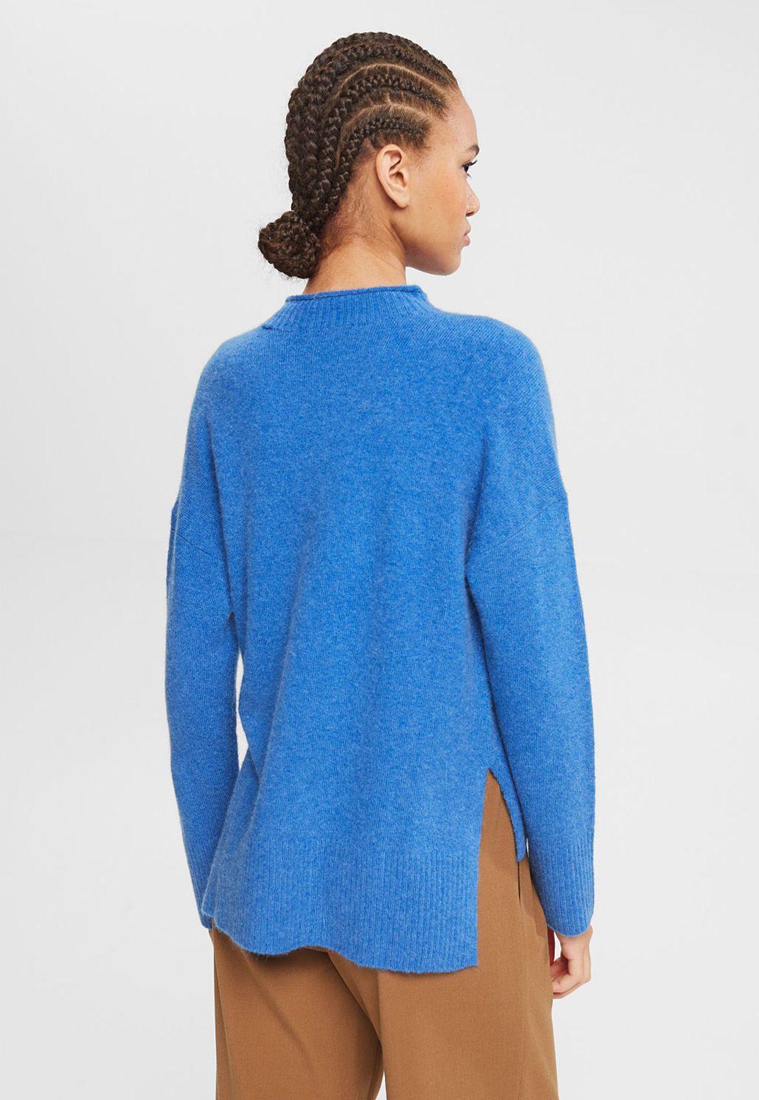Sweater Suave Con Cuello Alto Mujer Esprit Azul cielo-1
