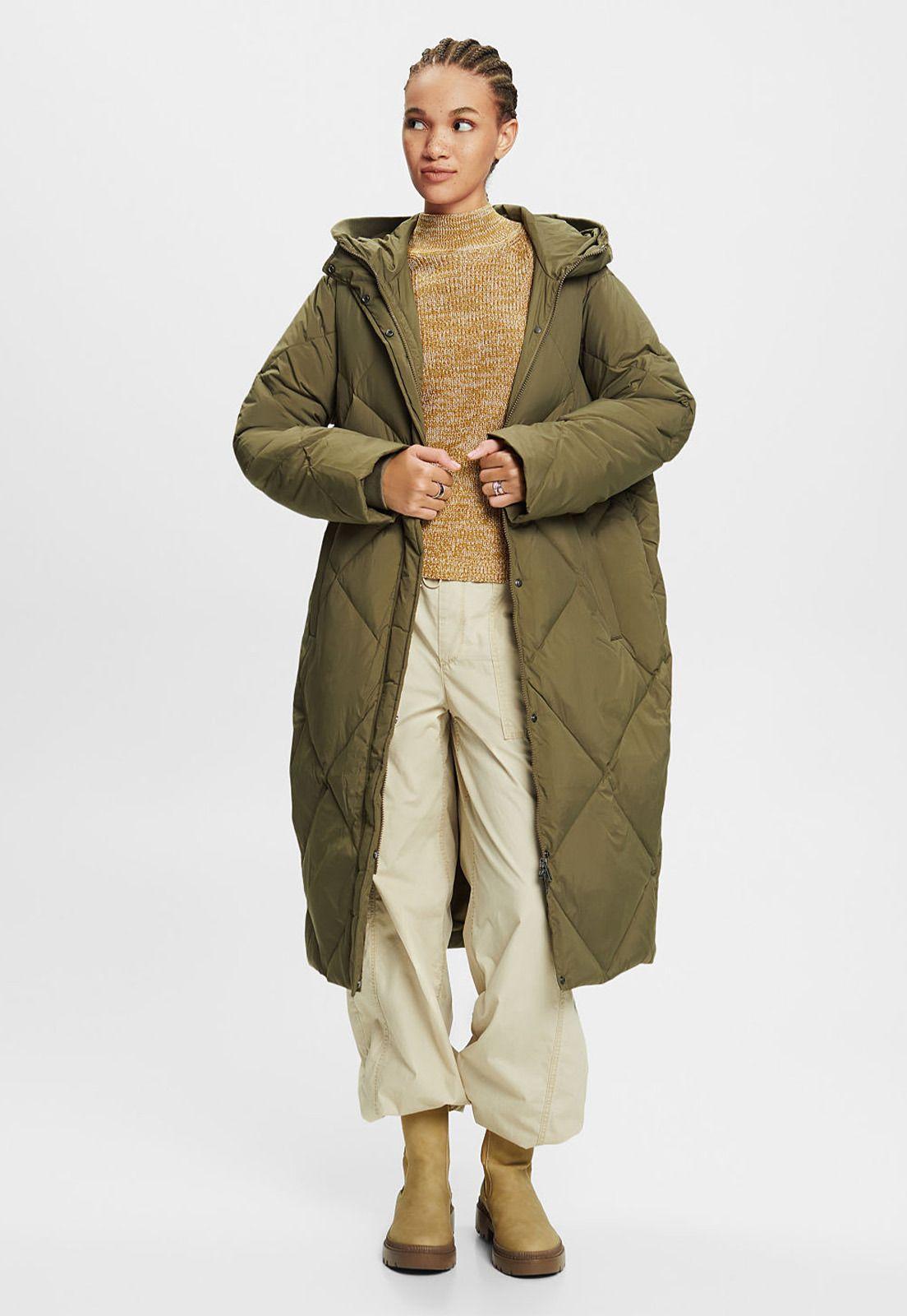 Abrigo largo acolchado de plumas Mujer Esprit-0