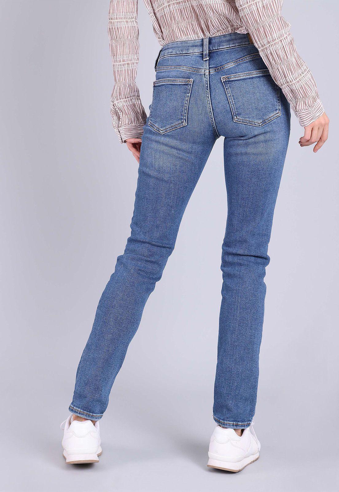 Jeans Slim Fit Desgastado Mujer Esprit-1