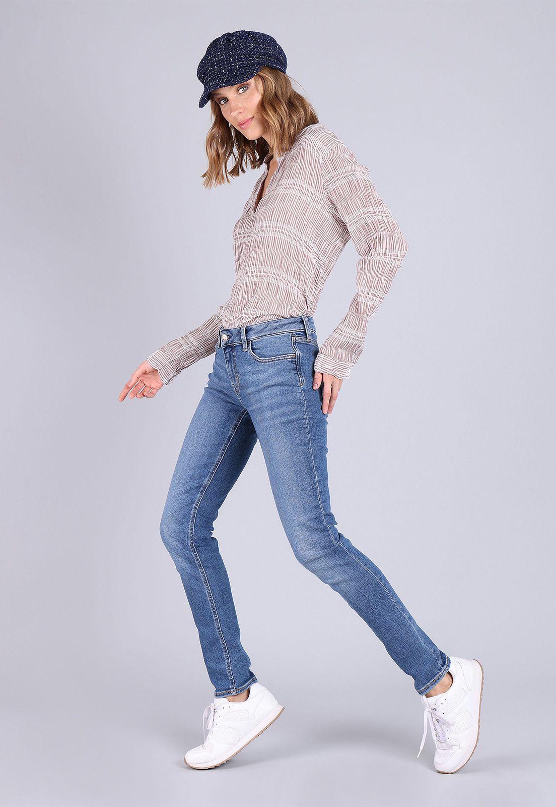 Jeans Slim Fit Desgastado Mujer Esprit-2