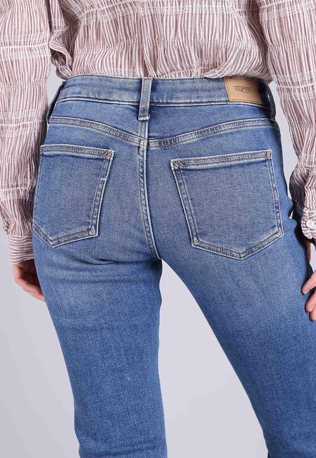 Jeans Slim Fit Desgastado Mujer Esprit-5