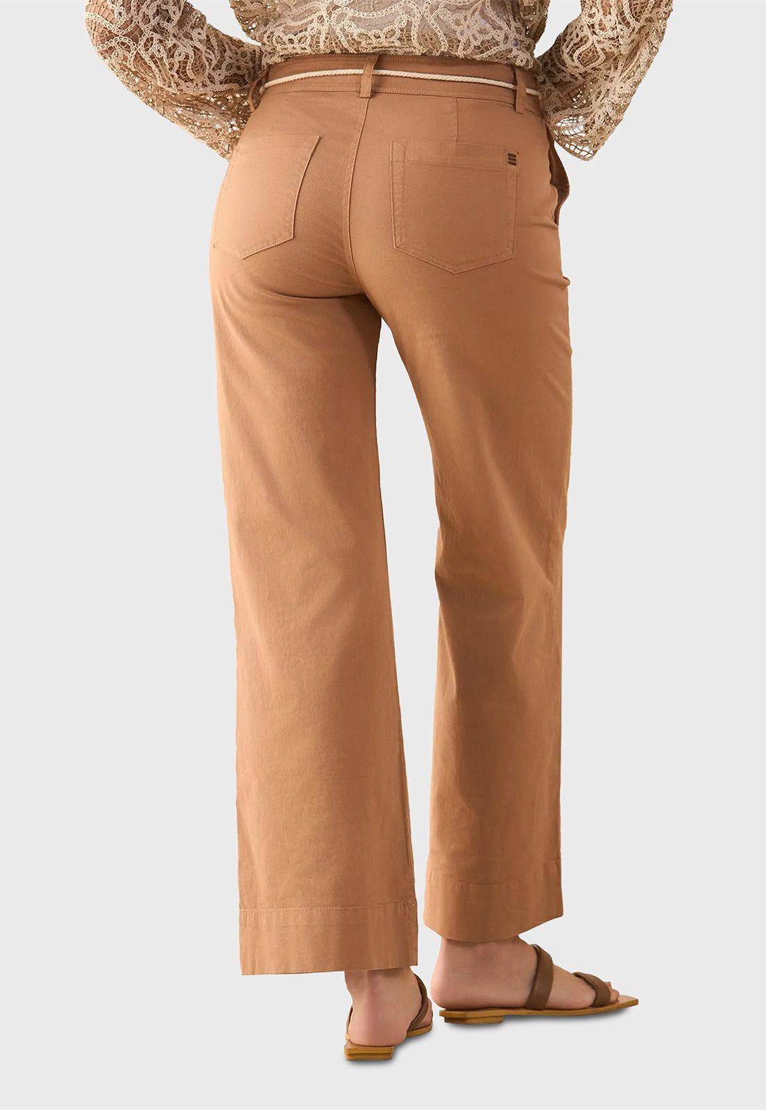 Pantalón Chino Pierna Ancha Mujer Esprit 131G004-1