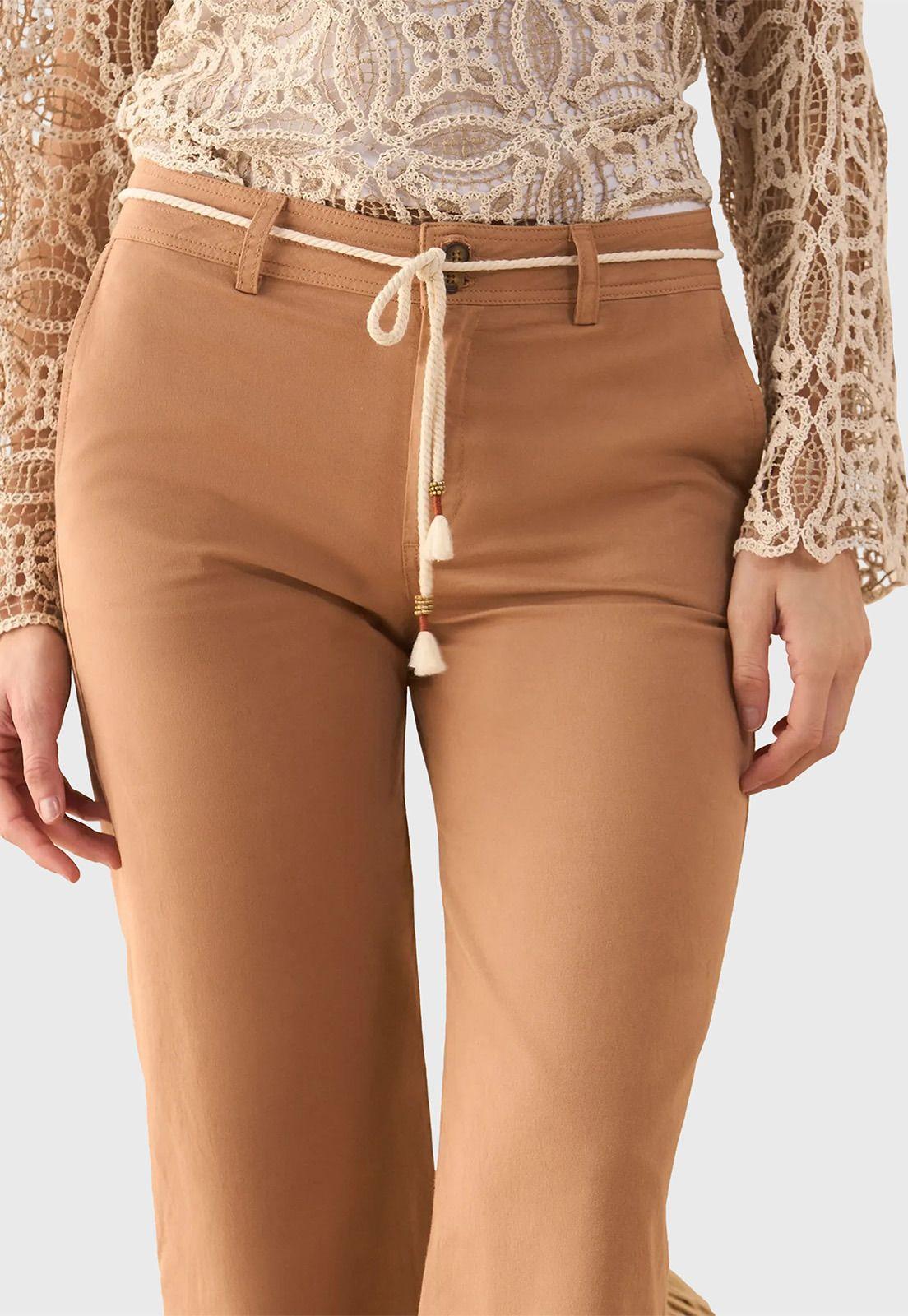 Pantalón Chino Pierna Ancha Mujer Esprit 131G004-3