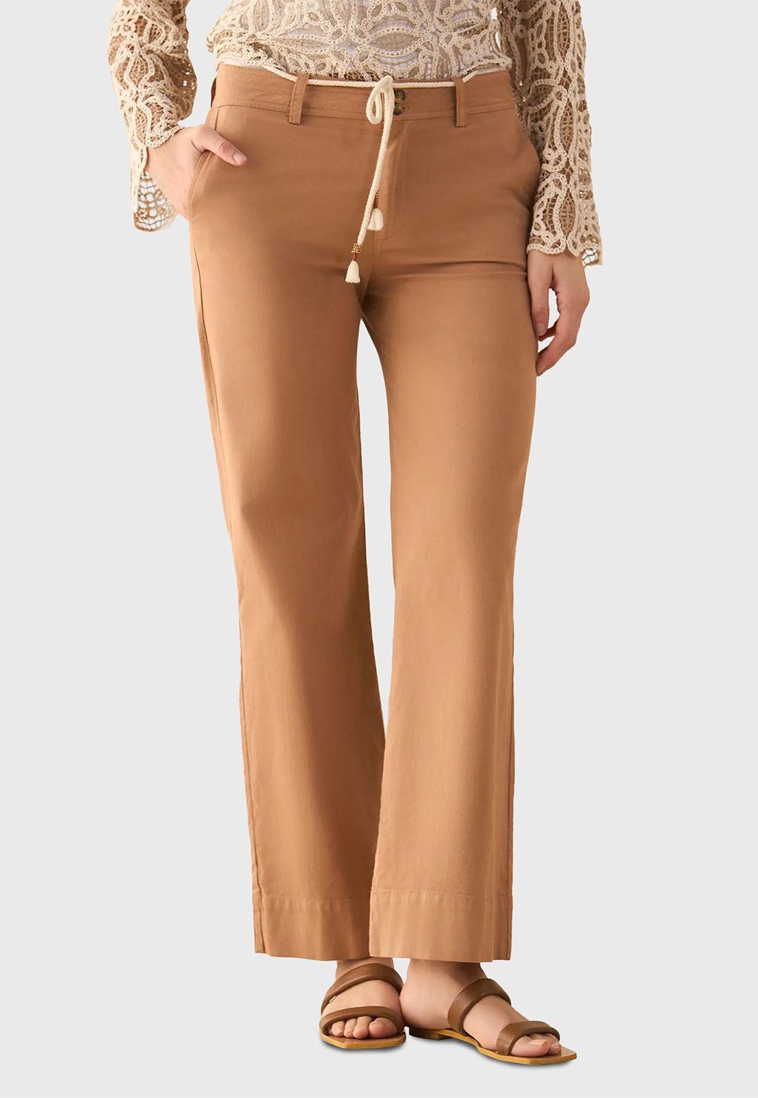 Pantalón Chino Pierna Ancha Mujer Esprit 131G004-4