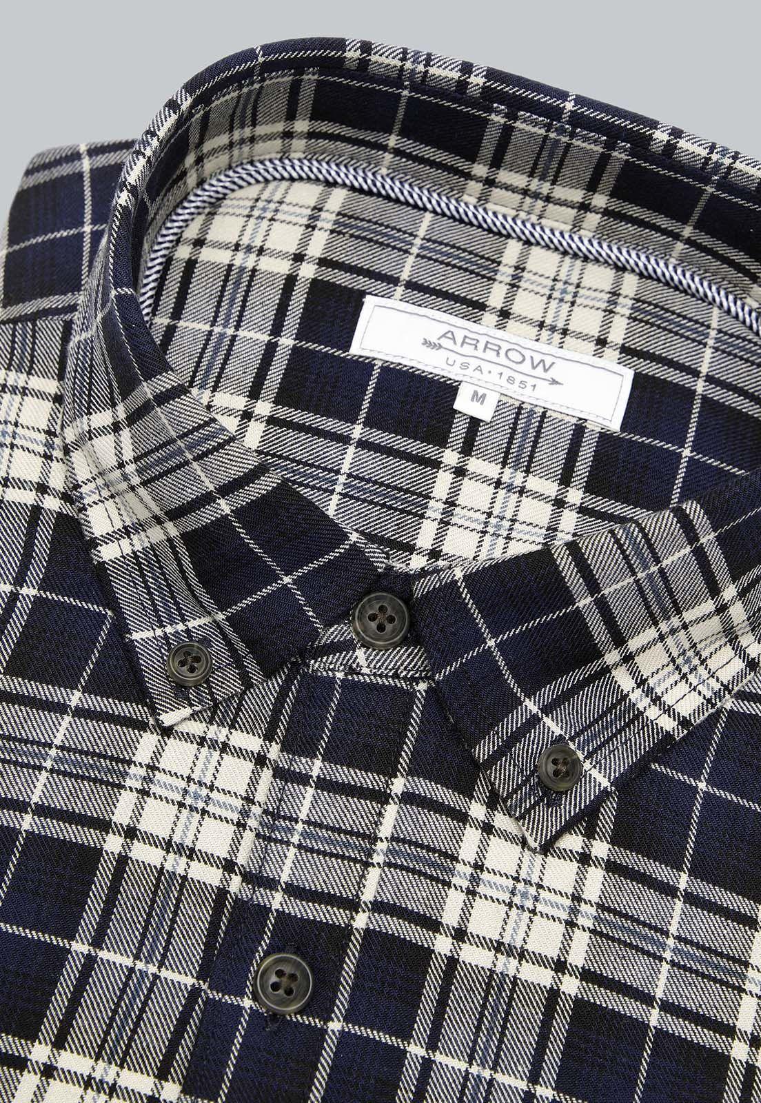 Camisa Cuadros Manga Larga Arrow CM31041NB-4