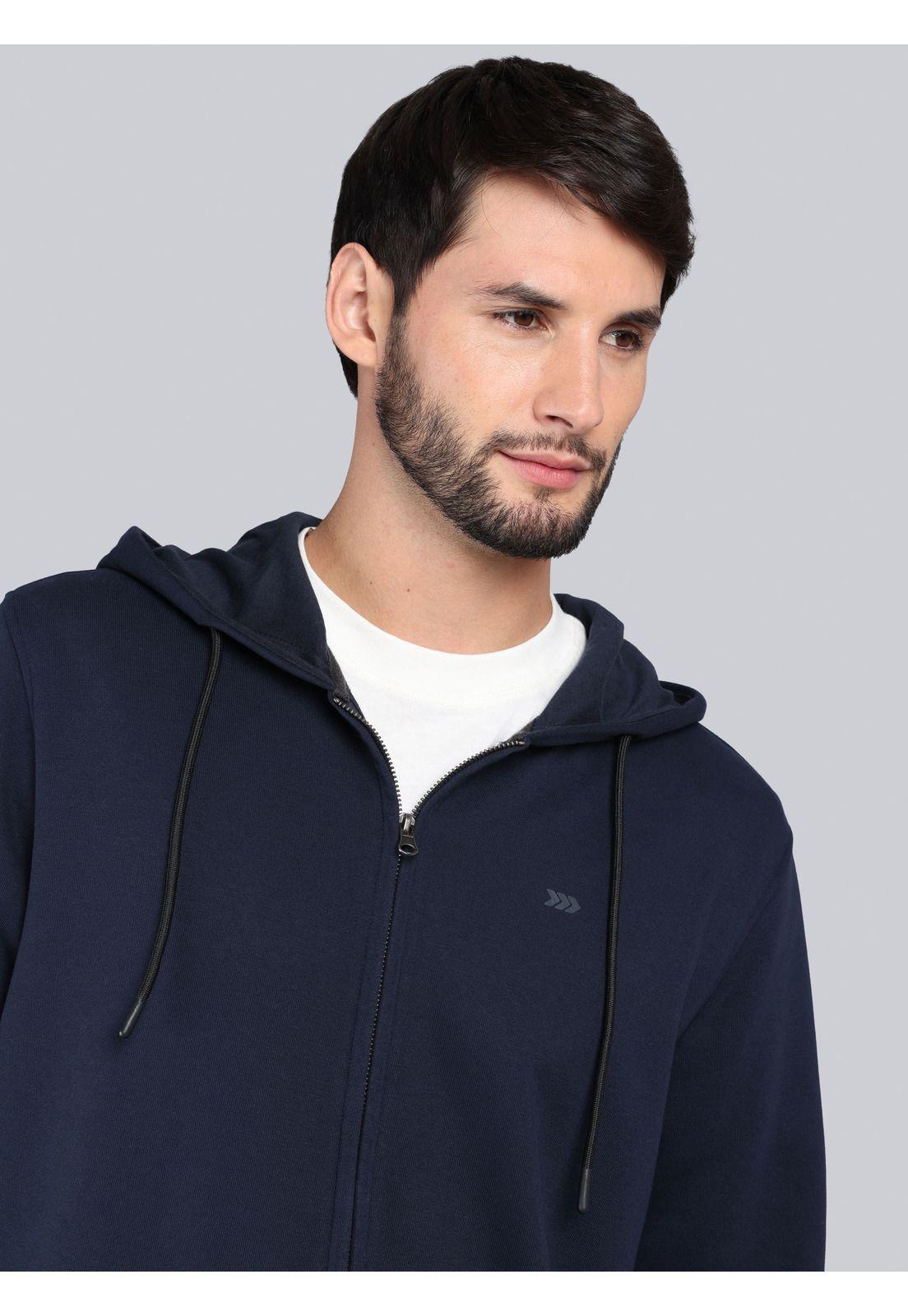 Polerón Con Capucha Regular Fit Azul Marino Arrow PL33025NB-2