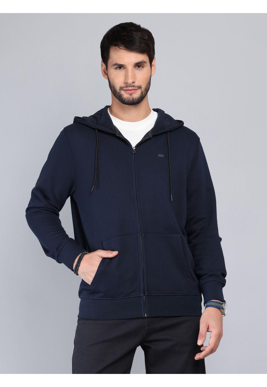 Polerón Con Capucha Regular Fit Azul Marino Arrow PL33025NB-6