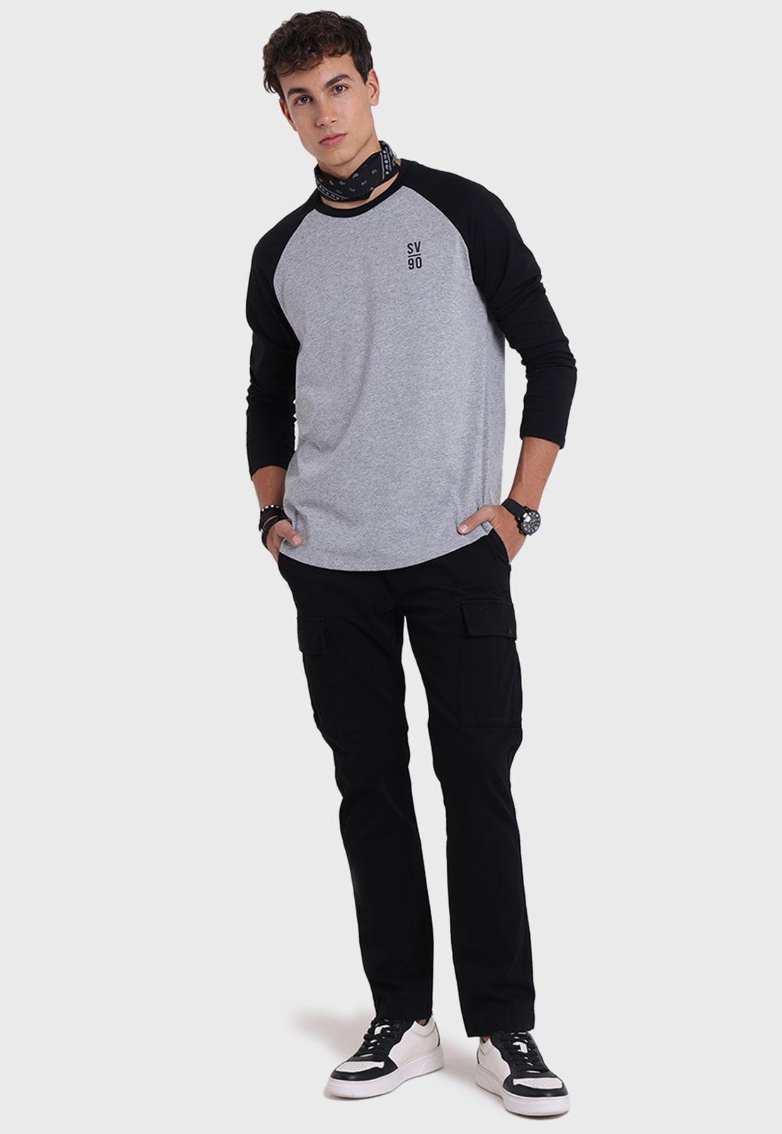 Polera Manga Larga Bicolor Hombre Soviet-4