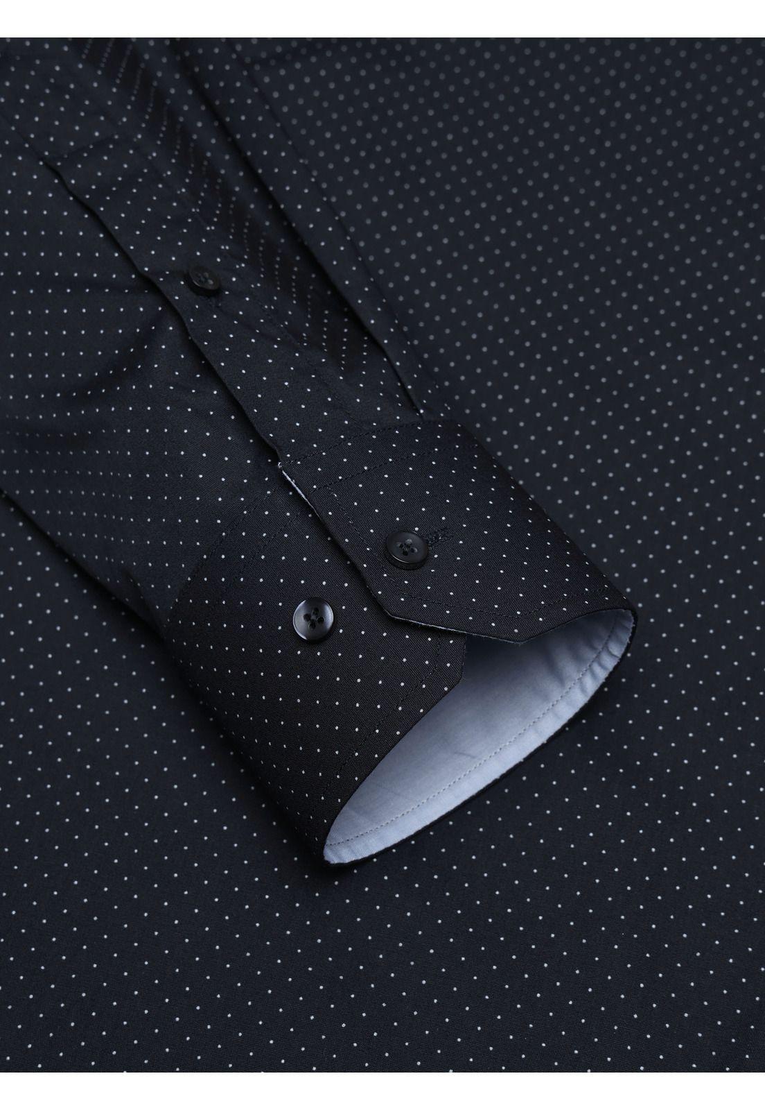 Camisa Formal Puntos Slim Fit Azul Marino Arrow ARM0620NB-5
