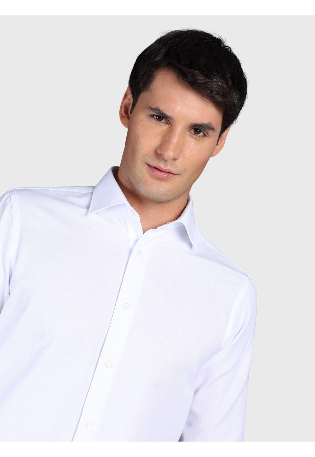 Camisa Lisa Slim Fit Blanco Arrow CMI3334BL-2