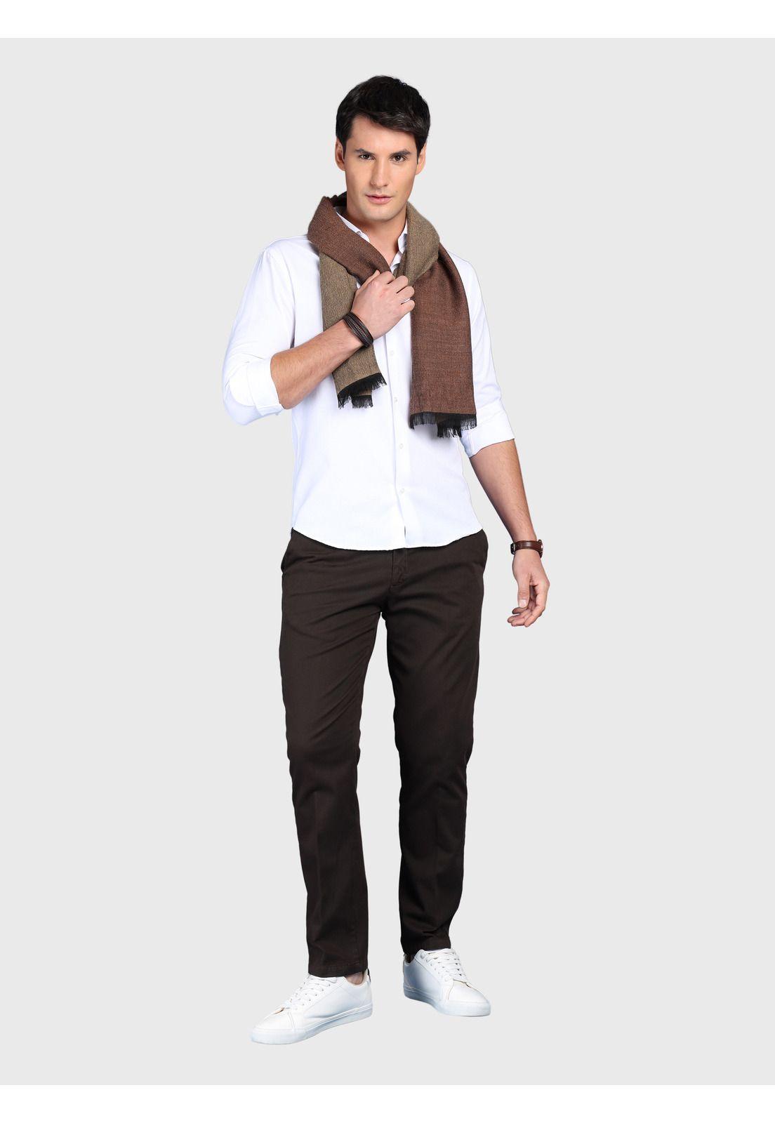 Camisa Lisa Slim Fit Blanco Arrow CMI3334BL-3