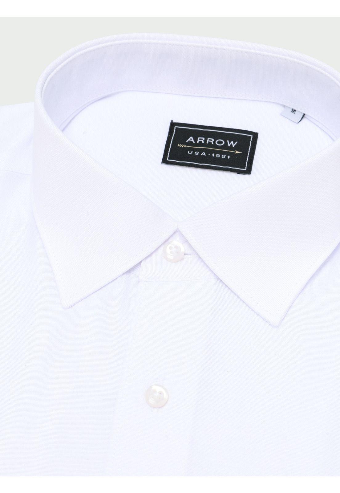 Camisa Lisa Slim Fit Blanco Arrow CMI3334BL-4