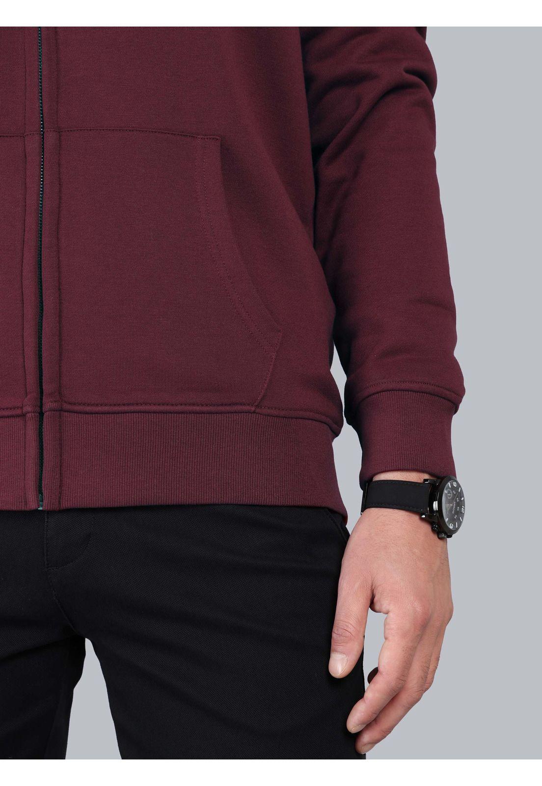 Polerón Con Capucha Regular Fit Burdeo Arrow PL33025BU-4