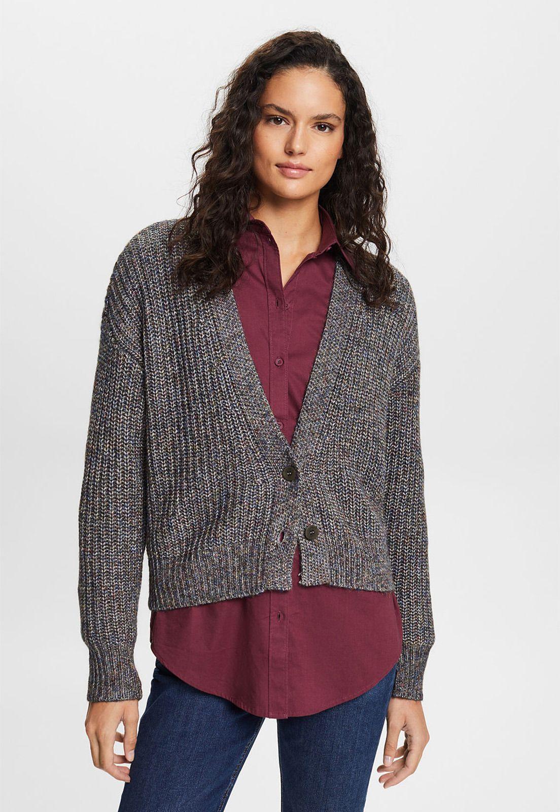 Cárdigan Multicolor Acanalado Mujer Esprit-0