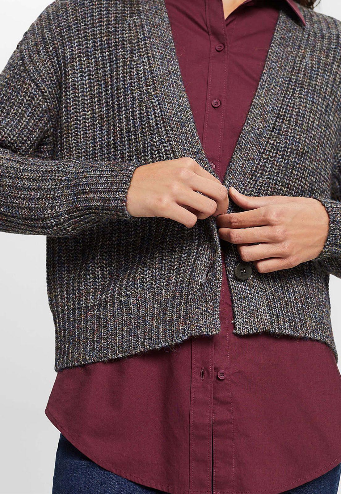 Cárdigan Multicolor Acanalado Mujer Esprit-2