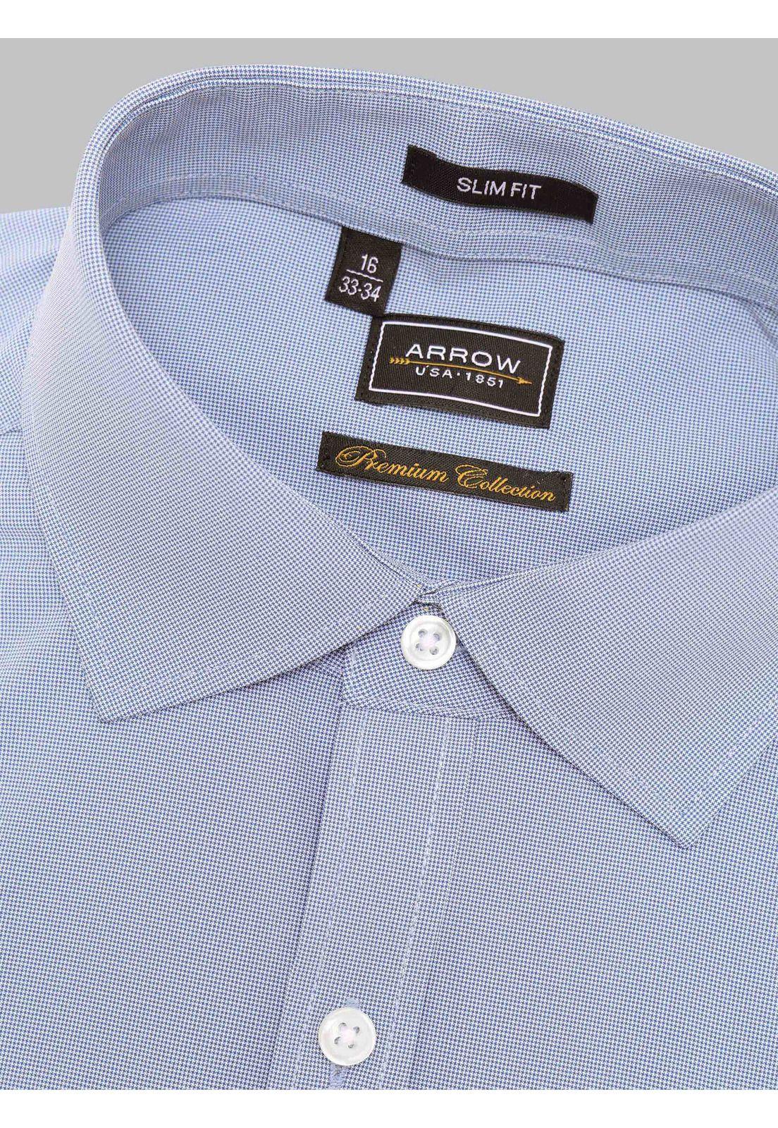 Camisa Formal Spandex Slim Fit Azul Arrow ARM0543AZ-4