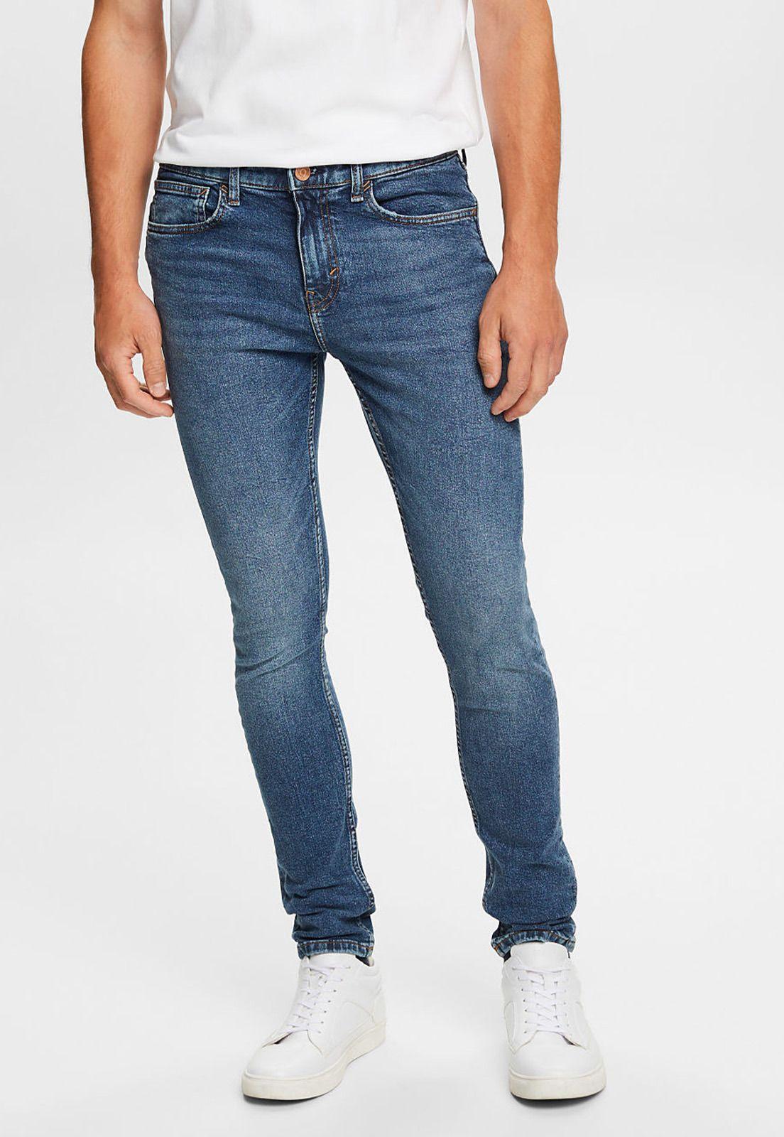 Jeans Lavados Skinny Y 5 Bolsillos Hombre Esprit-0