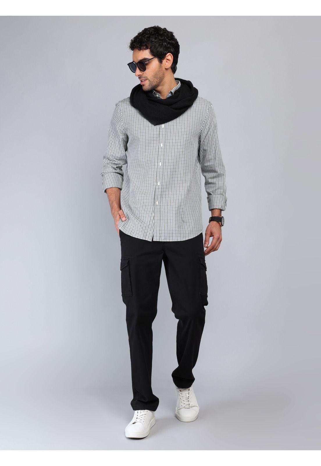 Pantalón Cargo Regular Fit Negro Piero Butti PBCIB10NE-3