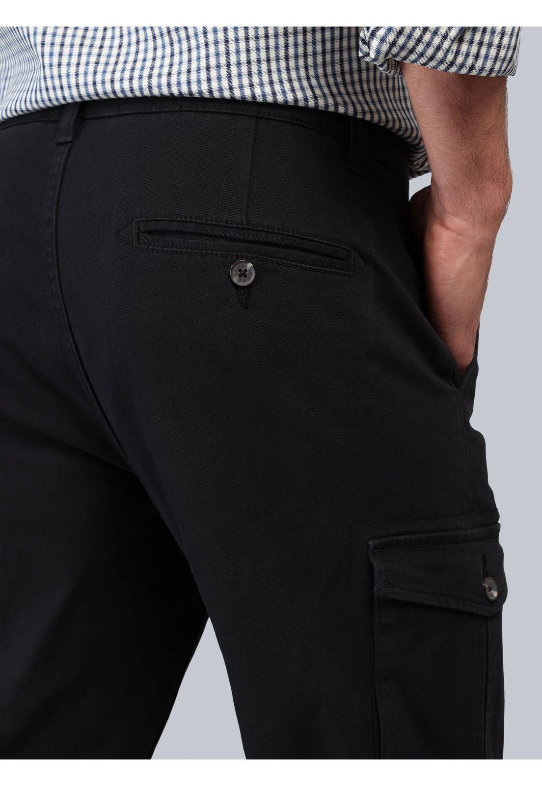 Pantalón Cargo Regular Fit Negro Piero Butti PBCIB10NE-4