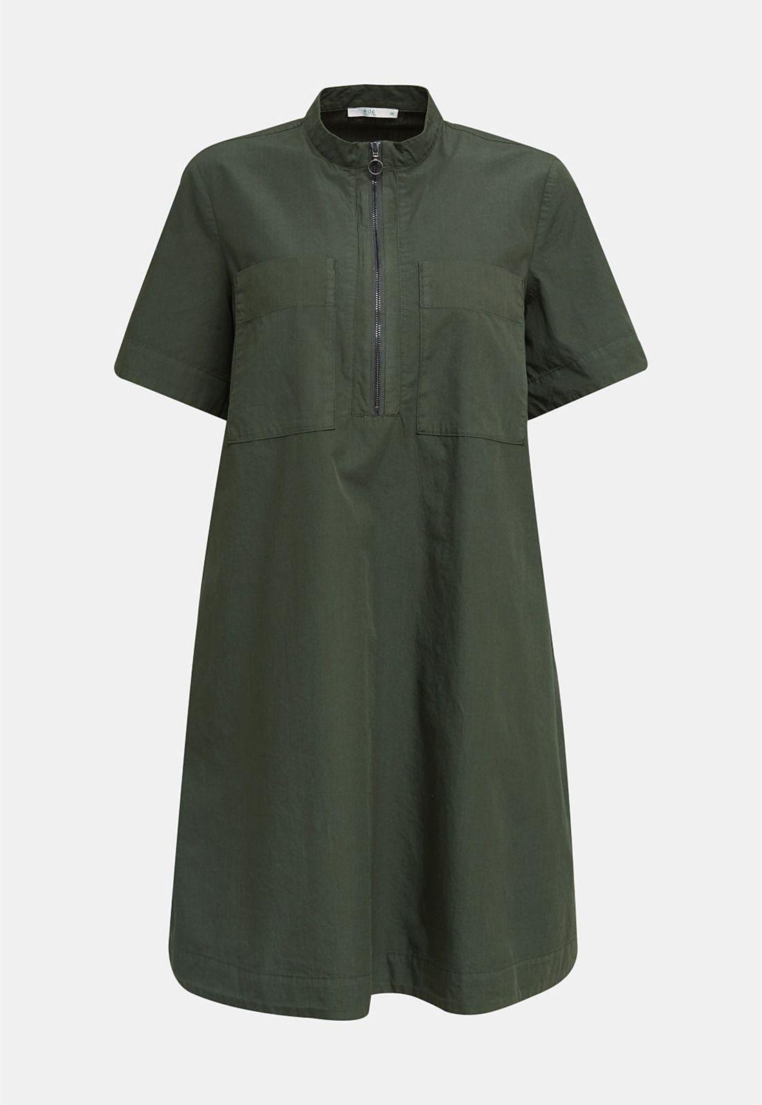 Vestido estilo militar en algodón ecológico-3